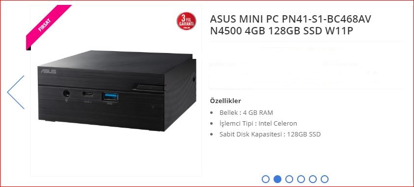 ASUS MINI PC PN41-S1-BC468AV N4500 4GB 128GB SSD W11P
